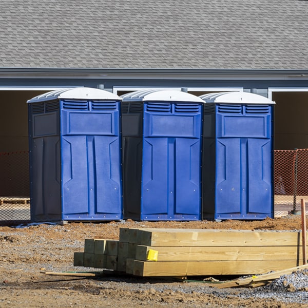 what is the expected delivery and pickup timeframe for the porta potties in Liberty City